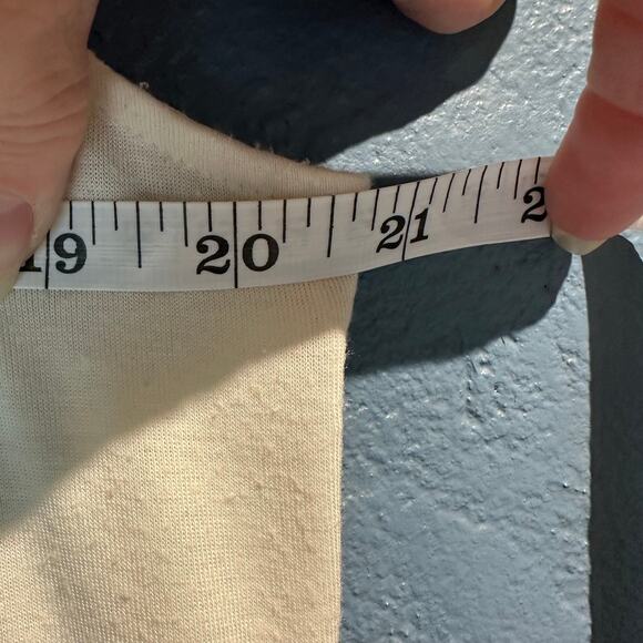 GNW Size Medium Fairy Femme Ivory Knit Blouse ruffle front basics layering - Picture 6 of 7